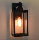 Aplique de pared para exteriores Linterna de pared Apliques para exteriores, Lámpara de pared para exteriores Aplique de pared negro mate a prueba de herrumbre para garaje, puerta, pasillo.